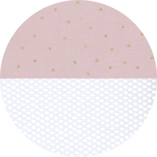 Babybay Original Crib Bumpers Classic Inside Rose Glitter Dots Gold