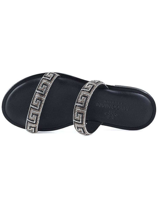 Robinson Leather Women's Sandals with Strass Black