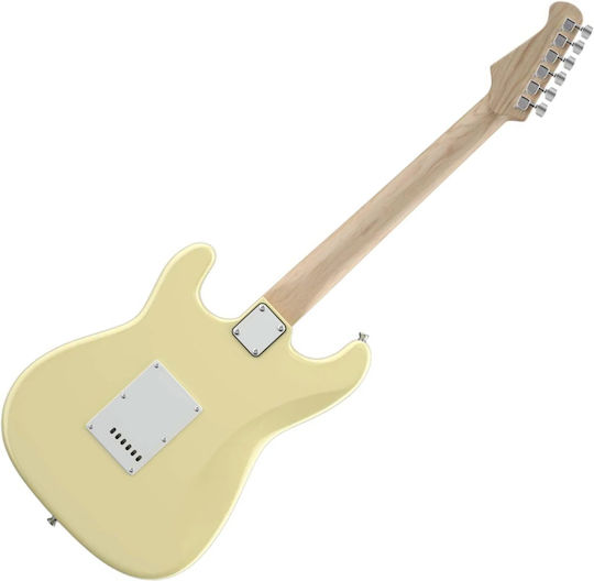 Donner Комплект Електрическа Китара Stratocaster Бял с Калъф