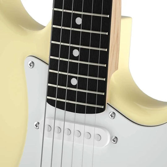 Donner Комплект Електрическа Китара Stratocaster Бял с Калъф