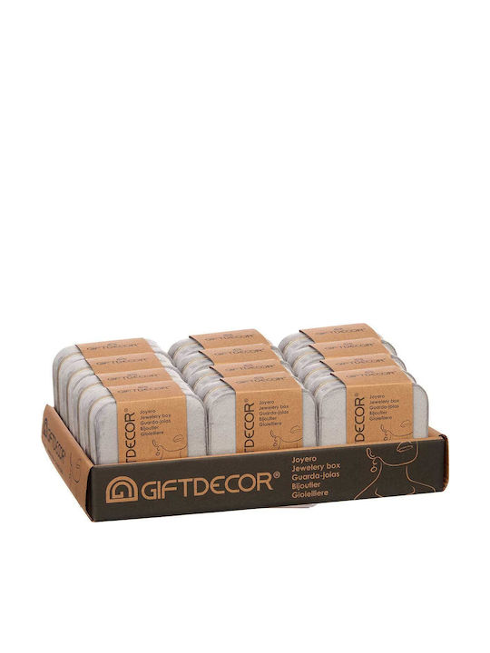 Arte Regal Velvet Jewelry Box Gray 10x10x5cm