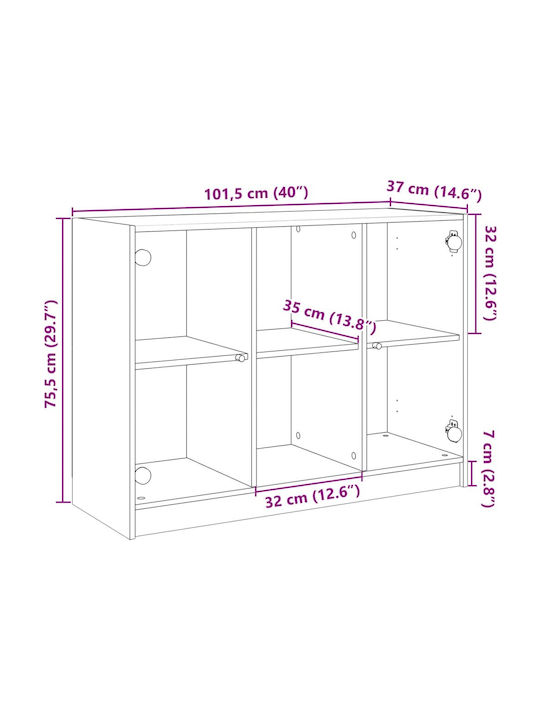 Μπουφές White 101.5x37x75.5cm