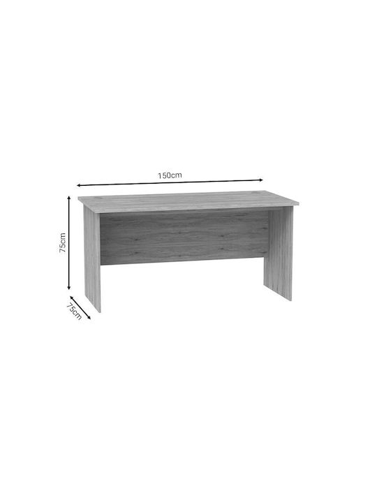 Γραφείο Anze Ξύλινο Φυσικό 150x75x75εκ.