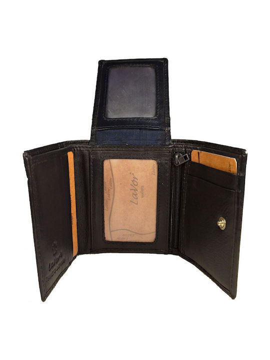 Leather Men's Wallet Cards with RFID Black