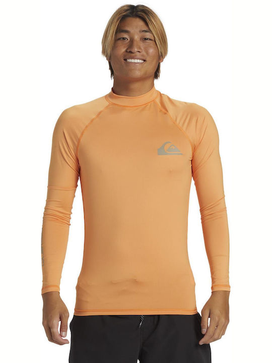 Quiksilver Everyday Bărbați Mânecă lungă Tricou de protecție solară Portocaliu