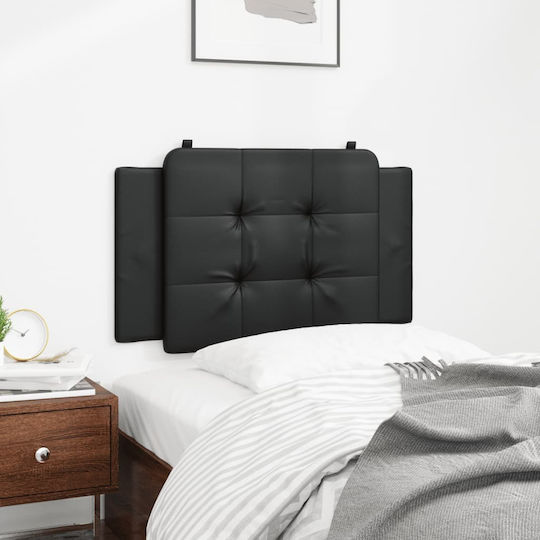 vidaXL Kopfstütze für Bett mit Leder Schwarz 80x48cm