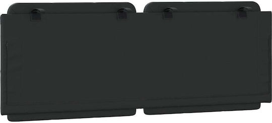 vidaXL Leather Bed Headboard Cushion Black 120x48cm