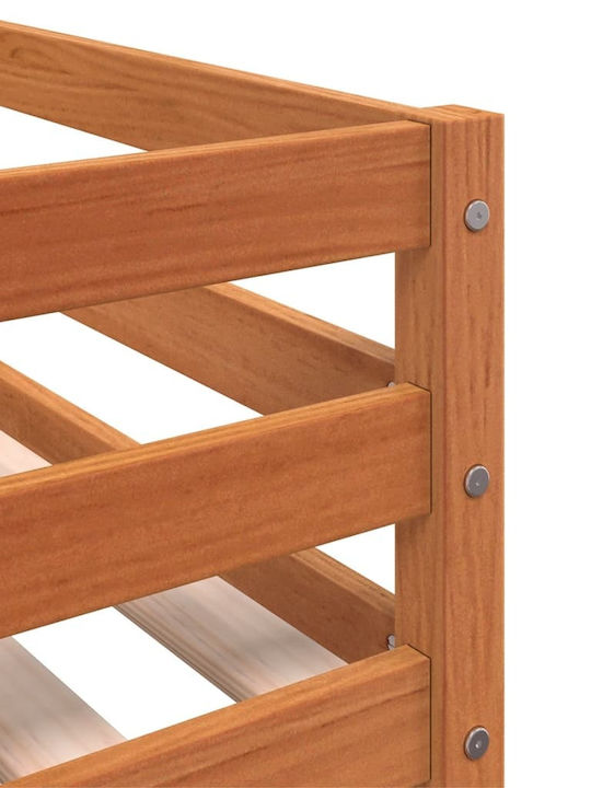Kids Bed Loft Bed Single Pink for Mattress 80x200cm