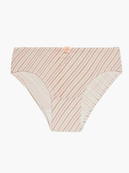 Minerva Animal Faces Kids' Set with Briefs Animal Faces Ecru-Coral 3pcs