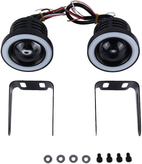 Round Foglights Car Volkswagen Up 12V 10W 6.35cm with White Lighting 2pcs
