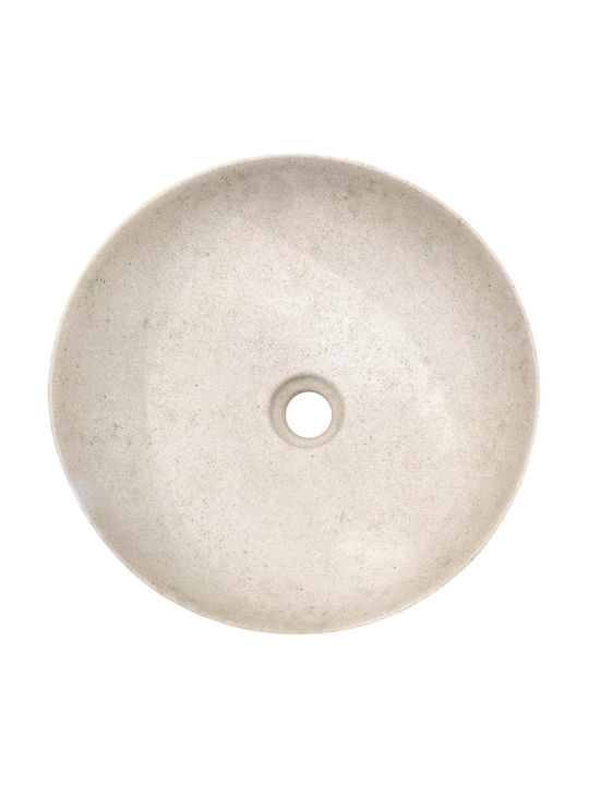 Rak Ceramics Aufgesetztes Waschbecken Porzellan 42x42cm Beige