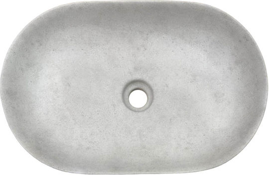 Rak Ceramics Επικαθήμενος Νιπτήρας Πορσελάνης 55x36cm Γκρι