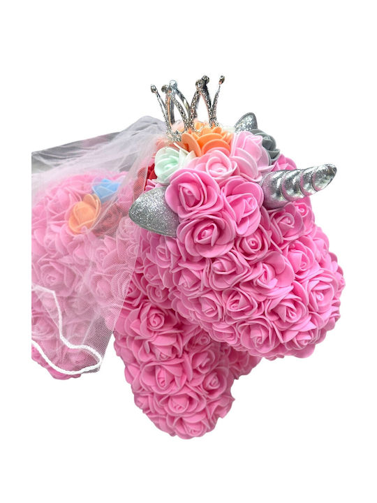 Unicorn of Artificial Roses 30cm in Box Mohicans Black Line