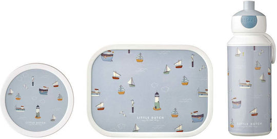 Little Dutch Feeding Set Sailors Bay made of Plastic Light Blue 2pcs