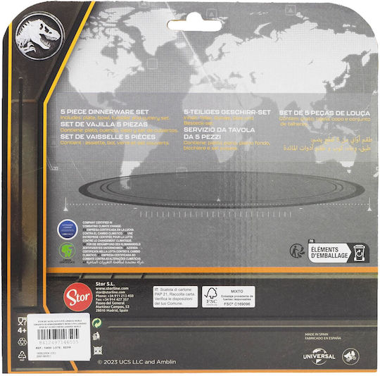 Alouette Σετ Φαγητού Micro Jurassic World Franchise από Πλαστικό Πολύχρωμο 5τμχ για 4+ μηνών