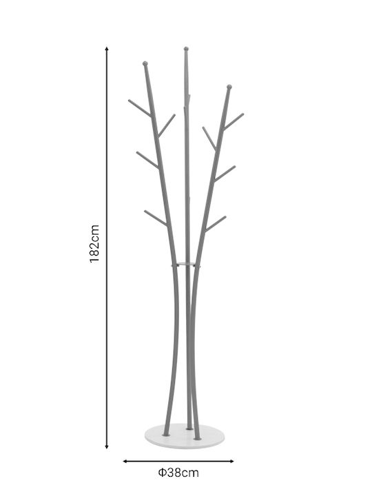 Pakketo Marianni Freistehender Kleiderständer Metallisch Gold 50x38x182cm