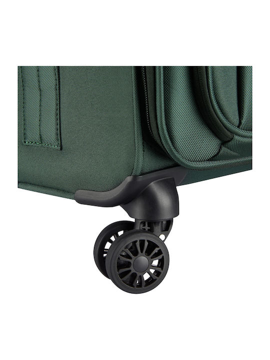 Delsey Cabin Fabric Green Suitcase With 4 Wheels Height 56cm 343080103
