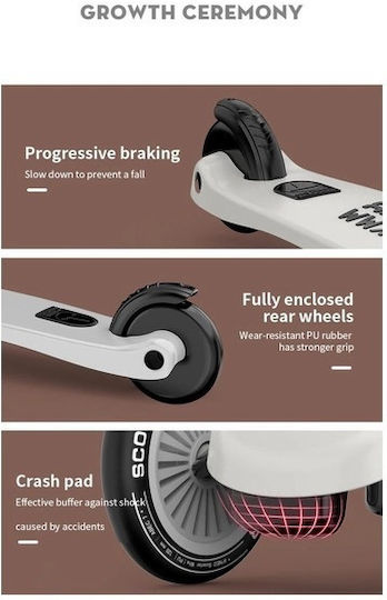 Scooter Παιδικό Πατίνι Τρίτροχο με Κάθισμα για 1-5 Ετών Πράσινο
