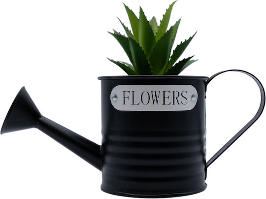 Uncle George Planter Metal Black 10.5x10.5x10.5cm.
