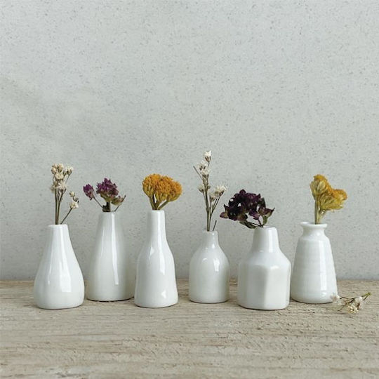 Synchronia Dekorative Vase Glas Weiß Y4,5cm