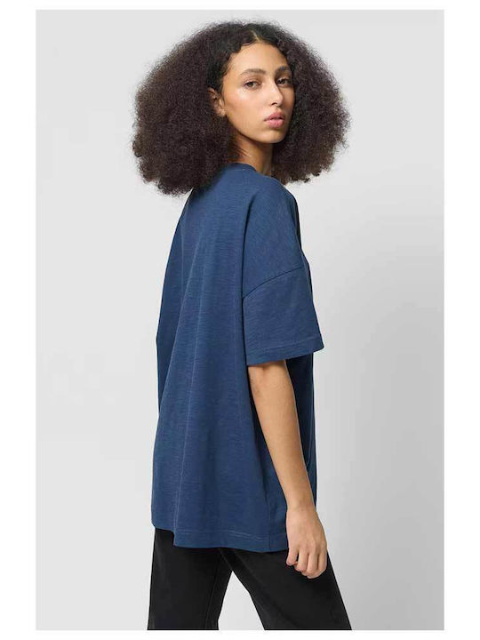 Outhorn Women's Blouse Cotton Short Sleeve Blue