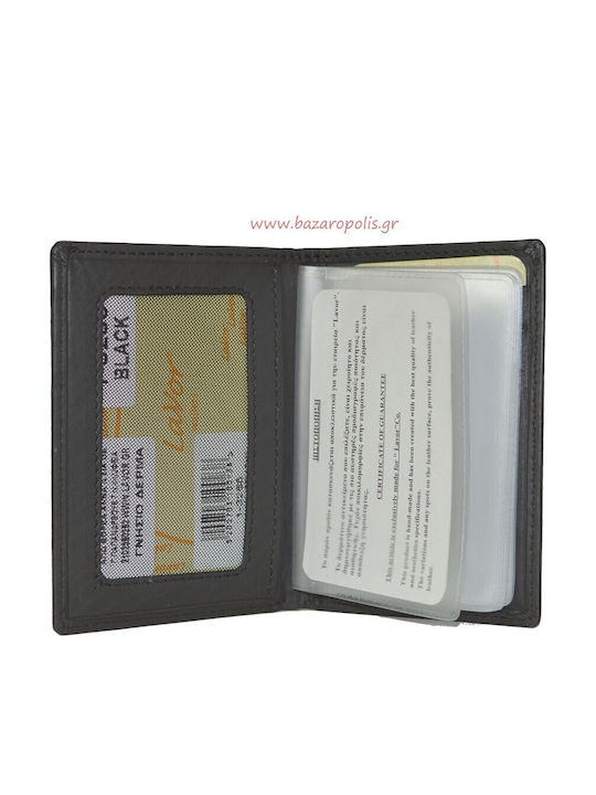 Кожен Мъжки Портфейл За Карти С RFID Черен