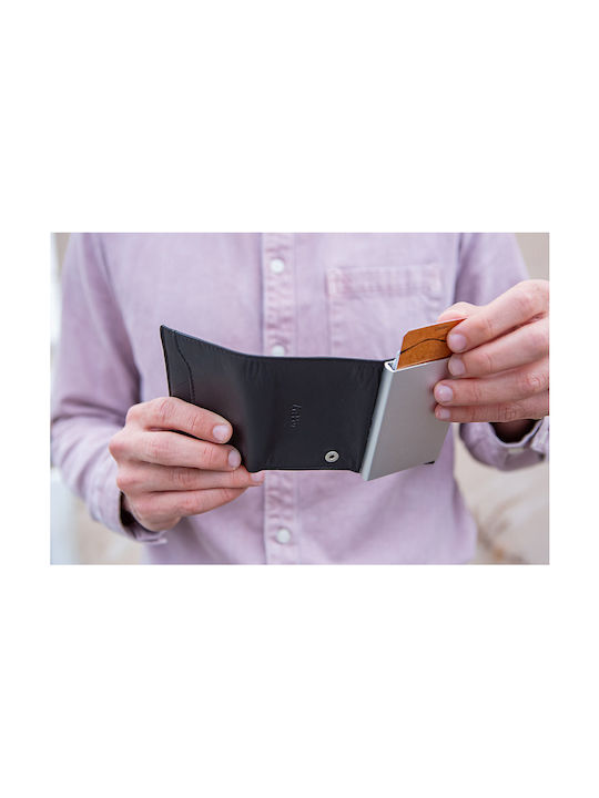 Leder Herren Geldbörse mit RFID Schwarz
