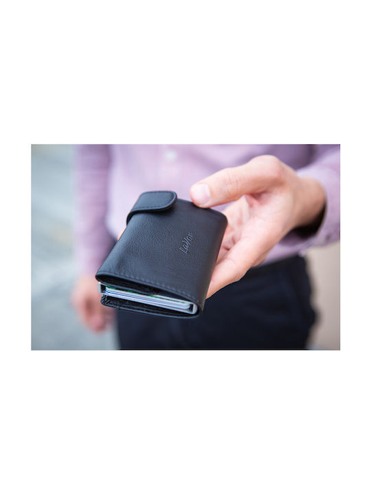 Leder Herren Geldbörse mit RFID Schwarz