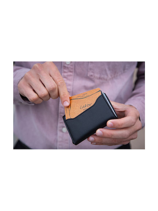 Leder Herren Geldbörse mit RFID Schwarz