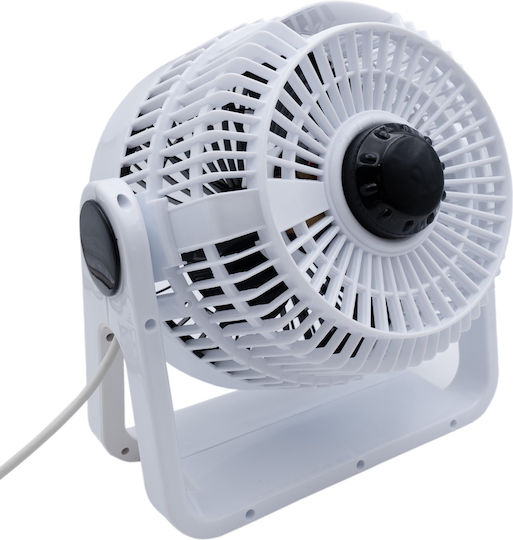 Uncle George Επιτραπέζιος Ανεμιστήρας 25W Διαμέτρου 23cm Λευκός