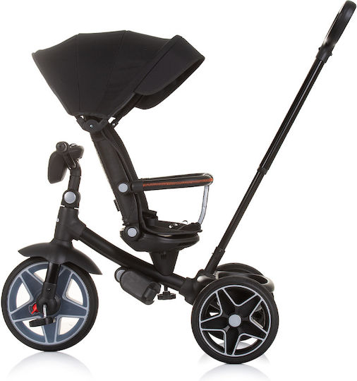 Chipolino Derby Tricicletă Pentru Copii Cu Mâner Pentru Părinți Obsidian