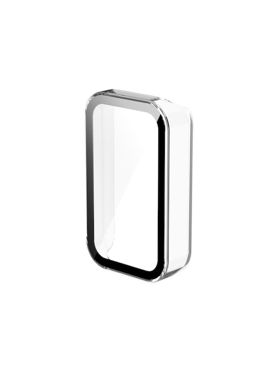 Xiaomi Redmi Smart Band Pro Pc + Tempered Glass Watch Protective Case Transparent White Xiaomi Redmi Smart Band Pro Pc + Tempered Glass Watch Protective Case Transparent White