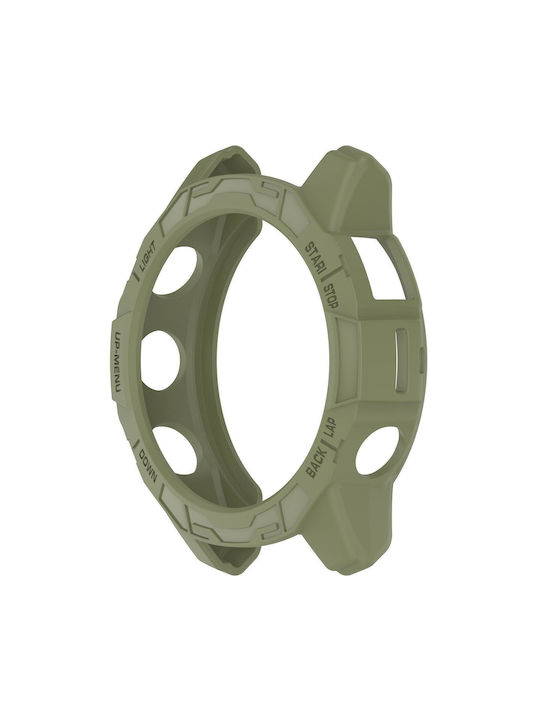 Garmin Epix Pro 51mm Fenix 7X 7X Pro Armored TPU Half Wrapped Watch Protective Case Green