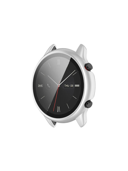 Amazfit Gtr 2 Esim Sticlă temperată + Carcasă de protecție integrată din PC Argintiu