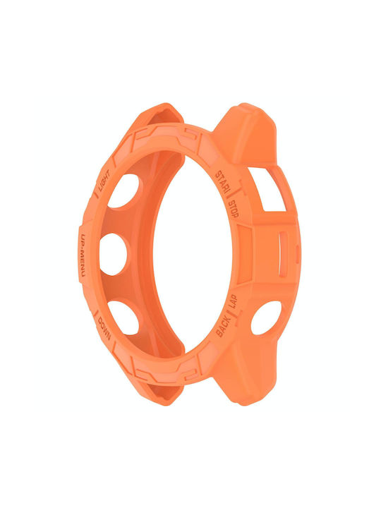 Carcasă de protecție parțială din TPU pentru ceas Garmin Epix Pro 51mm Fenix 7x 7x Pro, portocalie