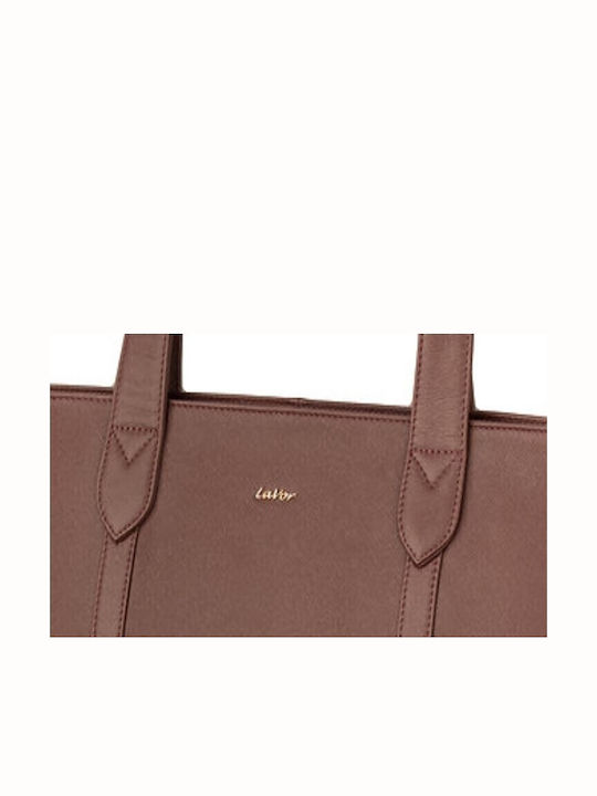 Leather Women's Bag Shopper Shoulder Burgundy