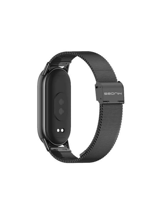 Xiaomi Mi Band 8 Mijobs Milan Buckle Metal Stainless Steel Watch Band Black