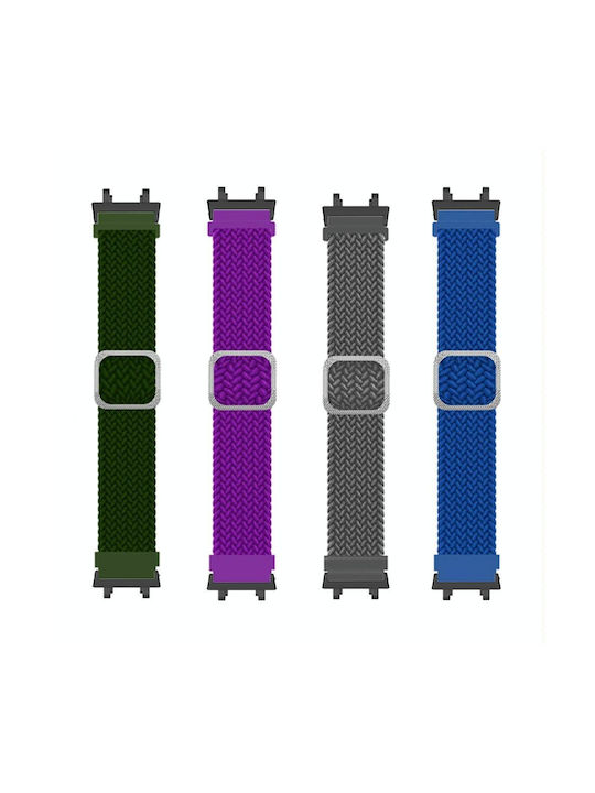 Amazfit T-rex 2 Adjustable Buckle Braided Nylon Watch Band Purple