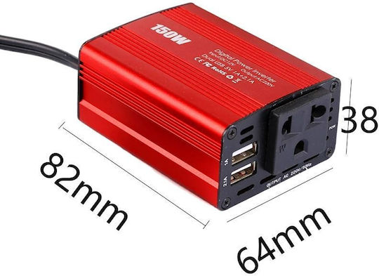 Invertor Auto Modificat Sine Wave 150W pentru Convertirea 12V DC în 220V AC
