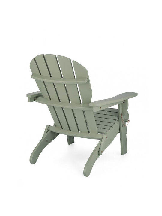 Fotoliu de exterior Lemn Filadelfia Sage Green 70x80x85cm