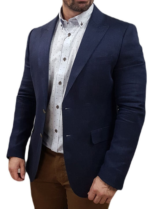 Sogo Sommer Herrenanzugsjacke Blue