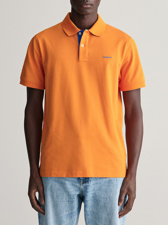 Gant Herren Kurzarmshirt Polo Orange