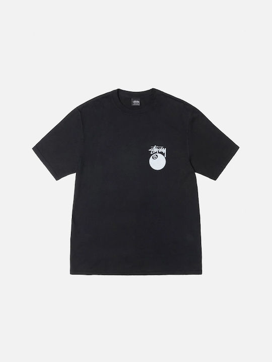 Stussy T-shirt Bărbătesc cu Mânecă Scurtă Negru