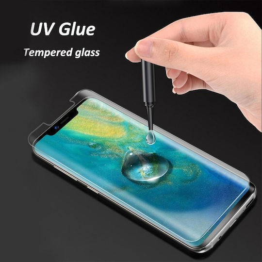 Film de sticlă temperată cu adeziv integral curbat în UV pentru Samsung Galaxy S21+ 5G