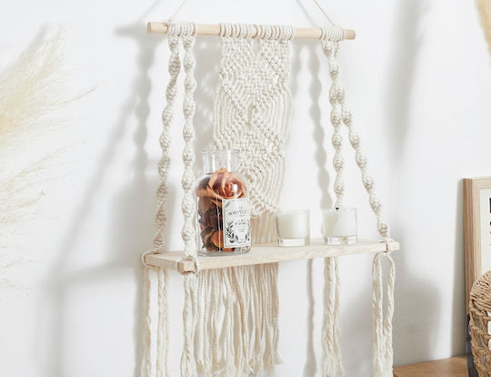 Ράφι Deco Boho Μπεζ 30x15x50εκ.