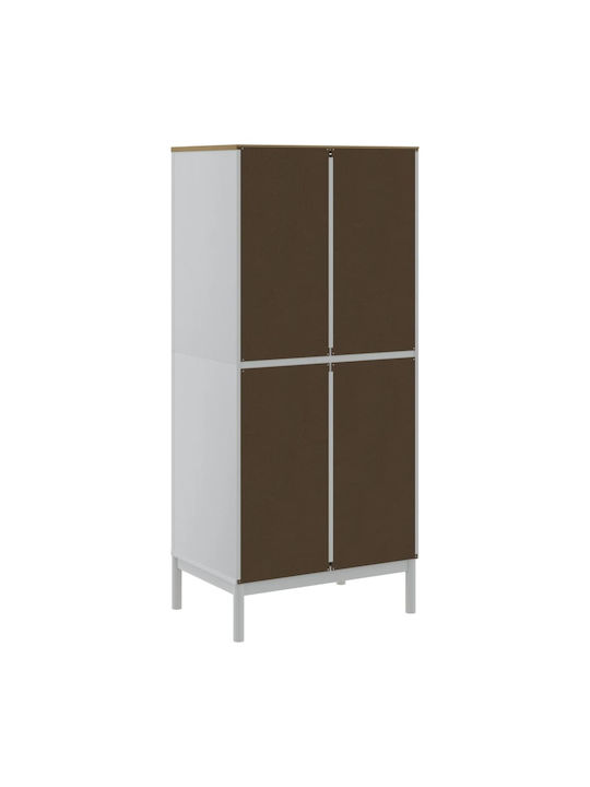 Doppeltür Kleiderschrank White 77x53x171cm