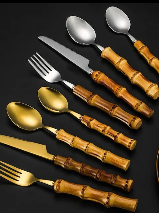 Cutlery Set Stainless Gold 4pcs