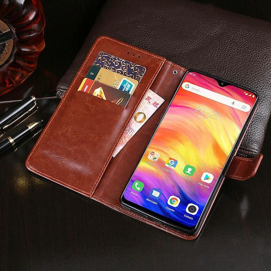 Ulefone Note 7 Idewei Crazy Horse Texture Horizontal Flip Leather Case Holder & Card Slots & Wallet Rose Red