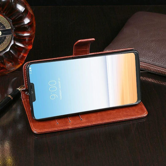 Lg G7 Thinq Idewei Crazy Horse Texture Horizontal Flip Leather Case Holder & Card Slots & Wallet White