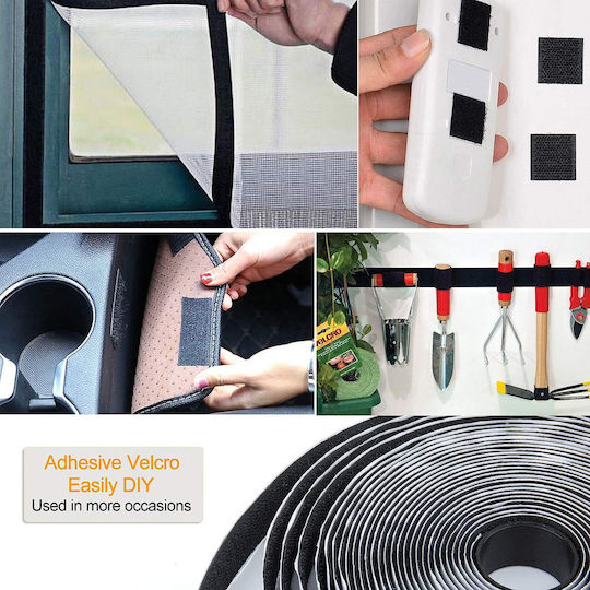 Velcro Adhesive Tape Zola Reusable Skirt Puff Width 2.5 Cm Length 5 M Black
